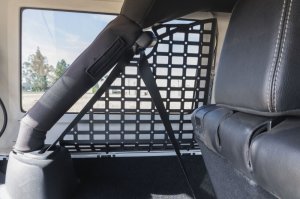 Jeep Wrangler JK Rear Window Molle Panels - DV8 Offroad - Pocketed - Micro-texture Black Powder Coat - `07-`18